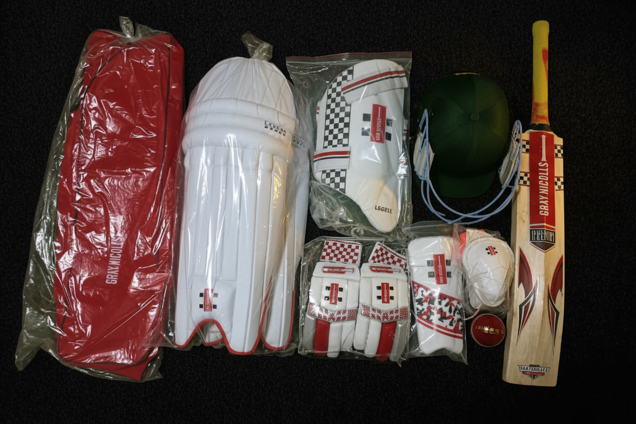 Safe & Lightweight: The Gray-Nicolls Junior Cricket Kit with Kashmir Willow (Grade 1)
