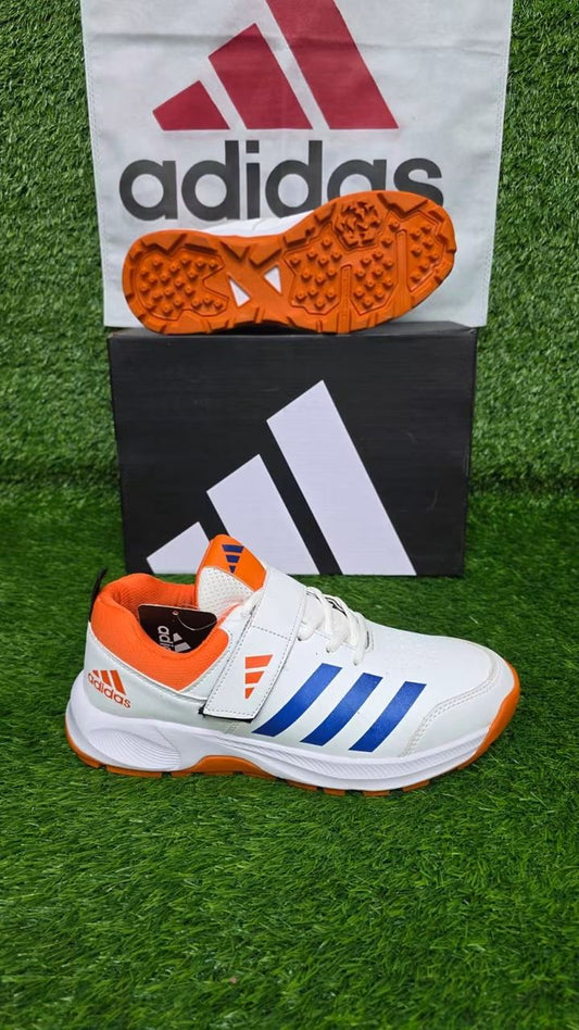 Adidas Cricket Grippers (White/Orange/Blue)