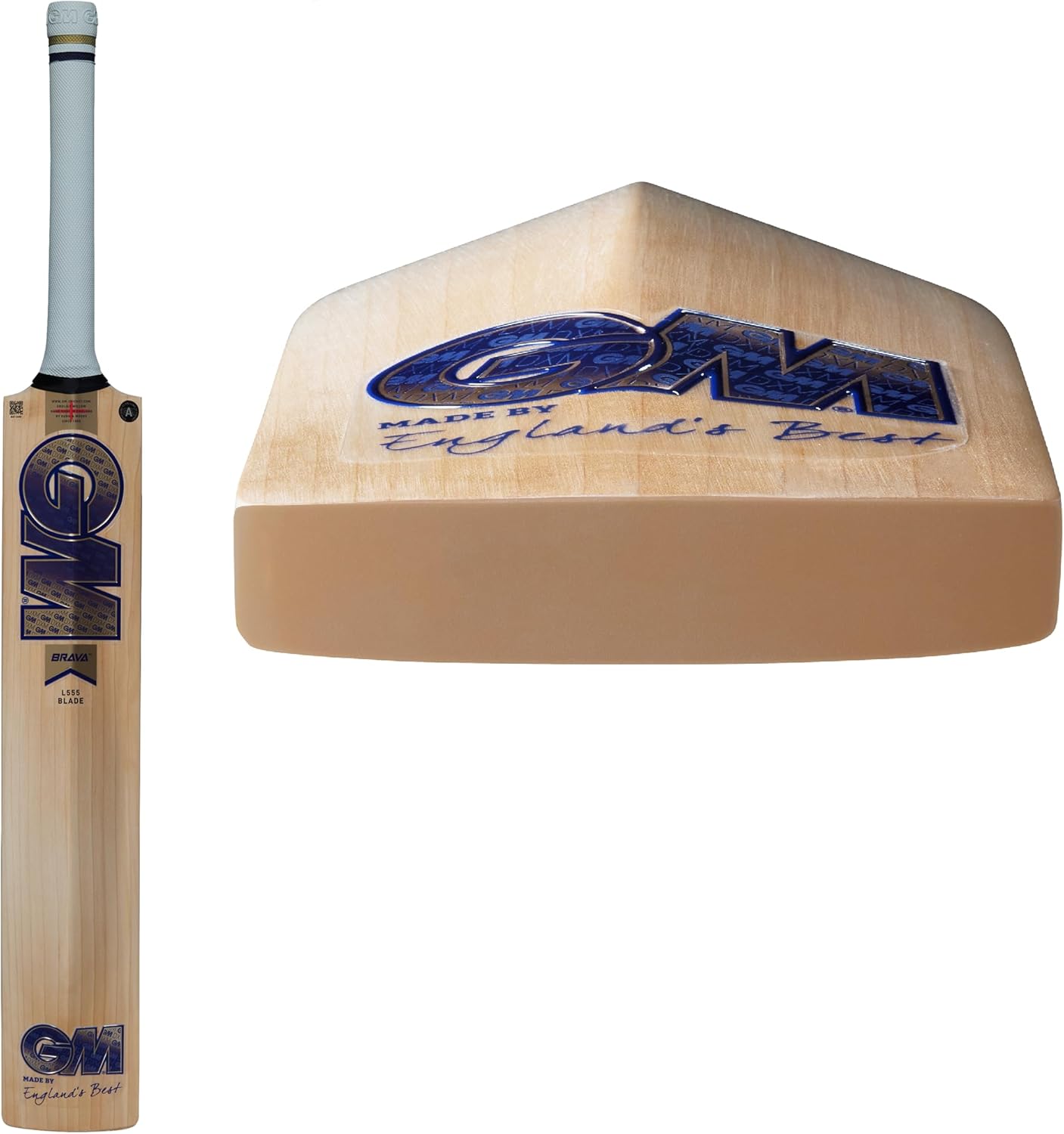 GM Brava 606 English Willow Cricket Bat, Adult Size - Short Handle, Fully Knocked and Ready to Play with Toe Guard and Face Sheet
