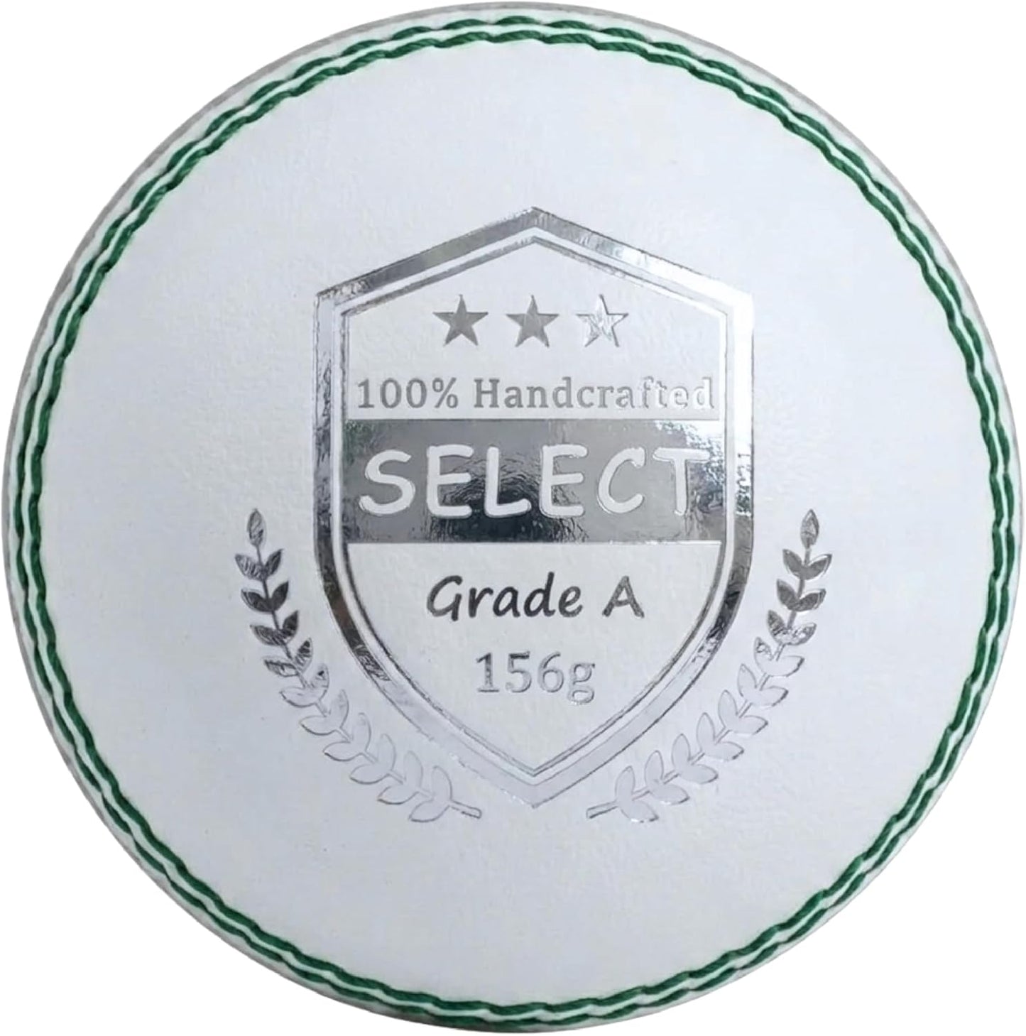 Select Leather Cricket Ball | 100% Handcrafted, 156g - 5.5oz, 4-Piece Construction | Ideal for T20, Net Practice, Training etc.