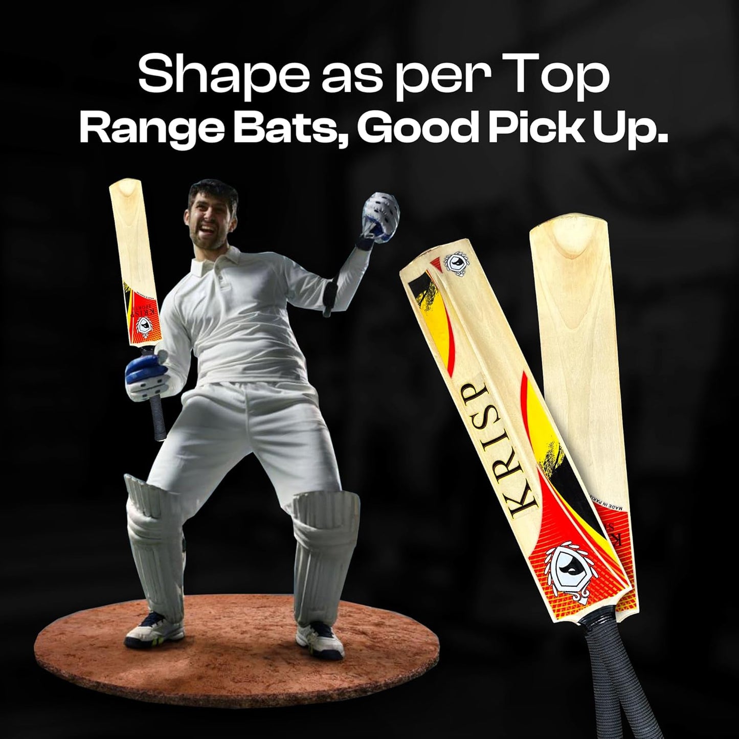 Kashmir Willow Cricket Bat (Tennis &amp; Tape Ball)