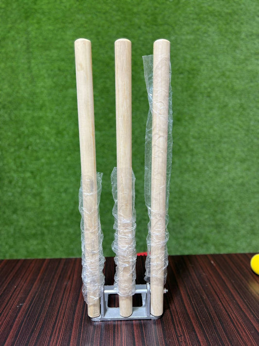Premium Wooden Stumps (Flexible Spring-Back Base)