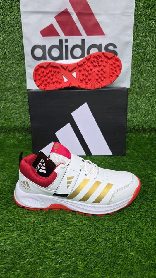 Adidas Cricket Grippers (White/Orange/Blue)