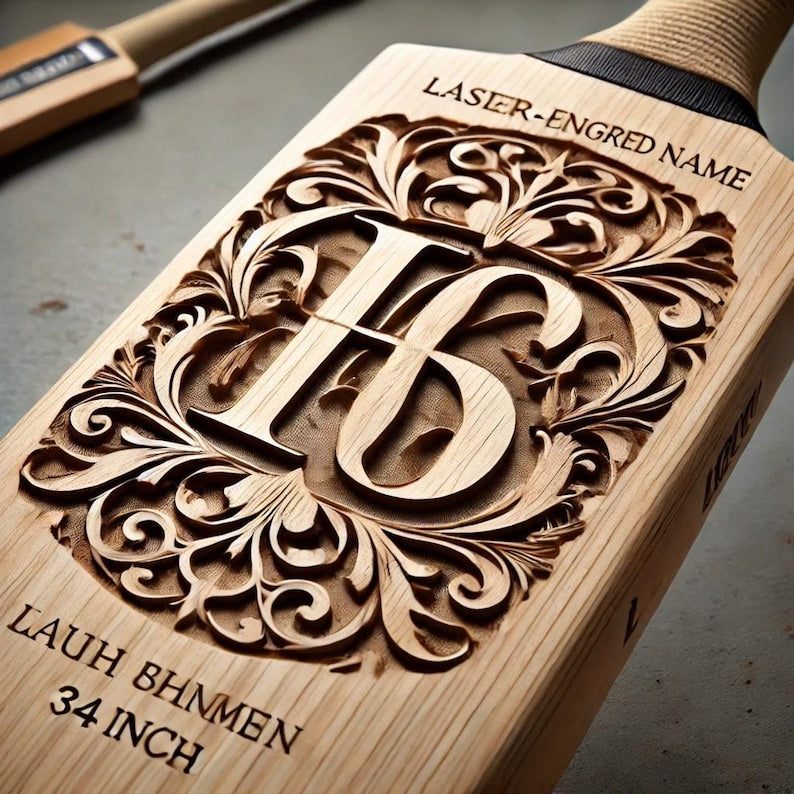 Custom Engraved English Willow Cricket Bat: Personalized Gift