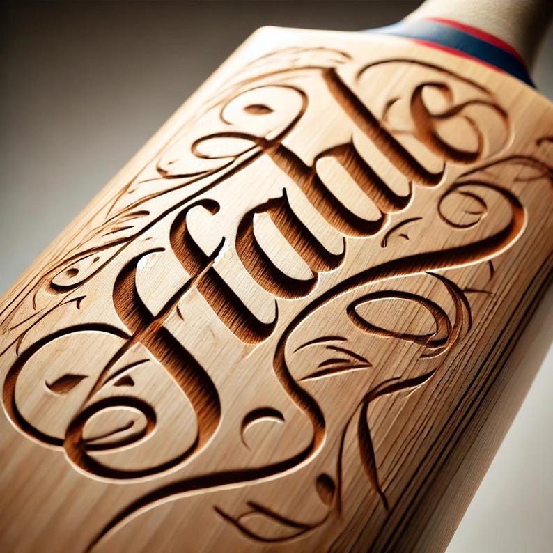 Custom Engraved English Willow Cricket Bat: Personalized Gift