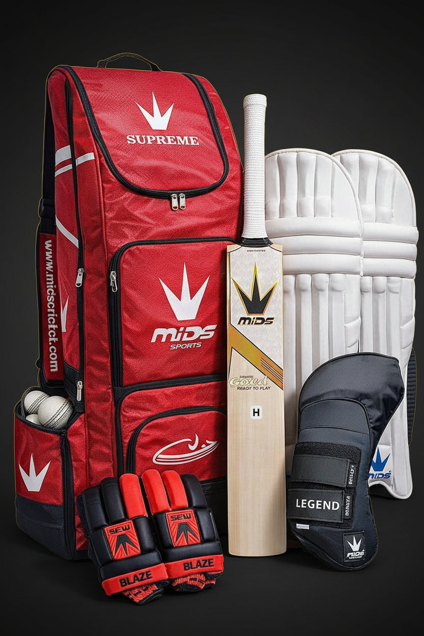 Mids Harrow Size English Willow Cricket Kit