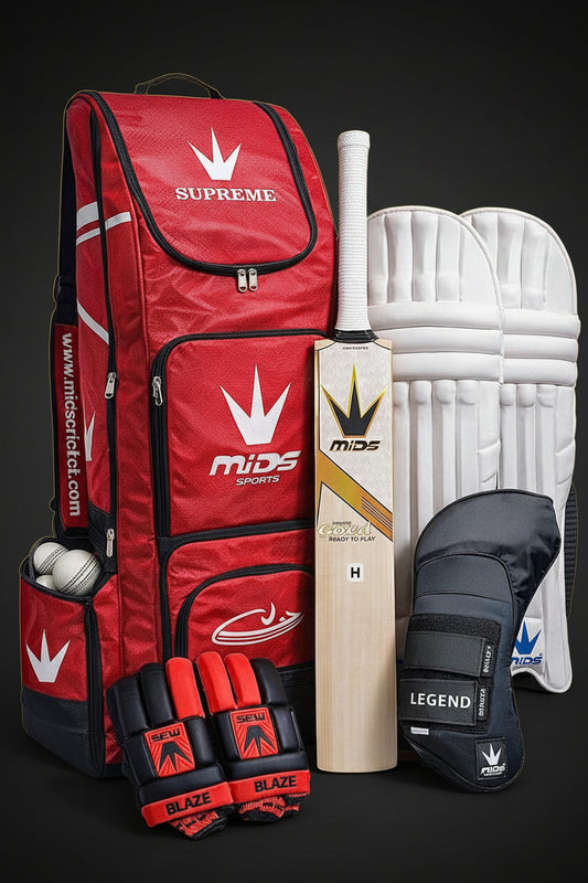 Mids Harrow Size English Willow Cricket Kit